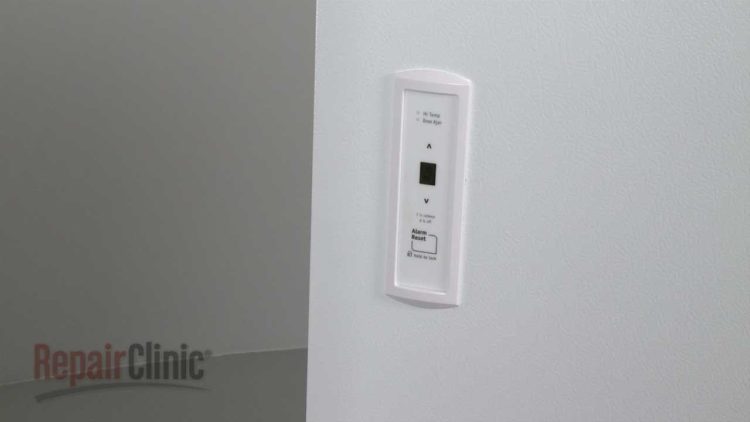frigidaire upright freezer reset button