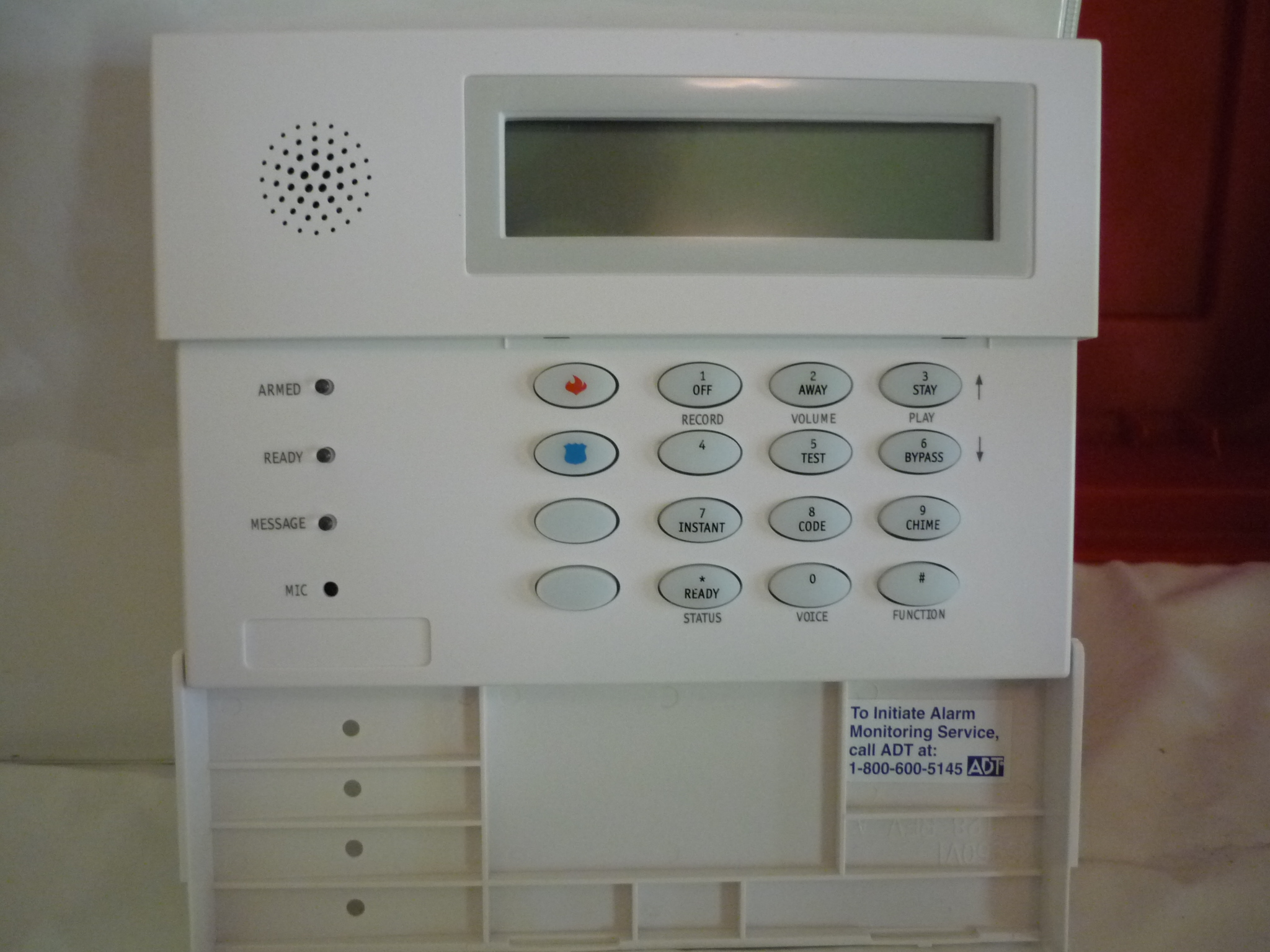 adt control panel key