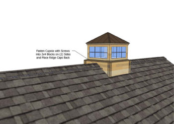 how to install a cupola on a roof
