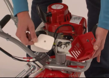 How do you replace throttle cable on Mantis Tiller?
