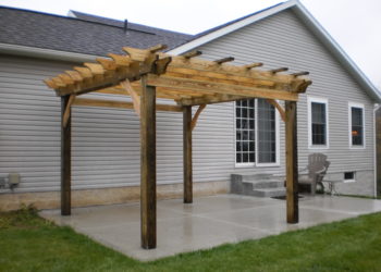 how to anchor a pergola to concrete