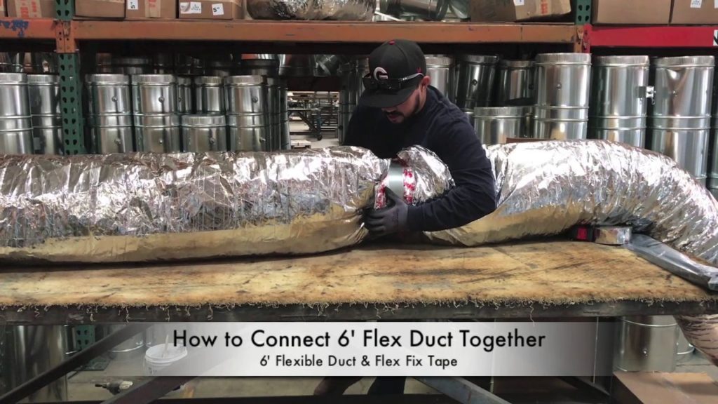 How do you attach a flex duct to a boot?