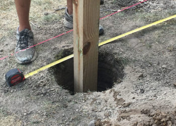 how deep should a mailbox post be