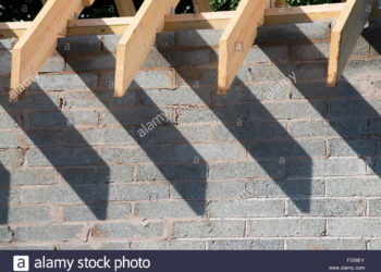 attaching trusses to block wall