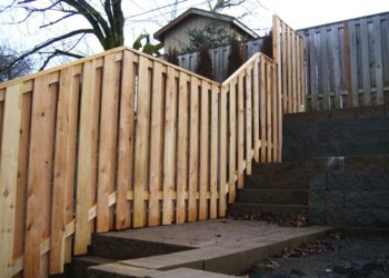 how to install wooden fence posts on concrete