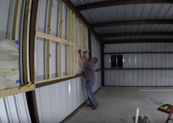 attaching wood to steel frame