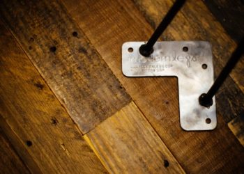 How do you attach metal to wood?