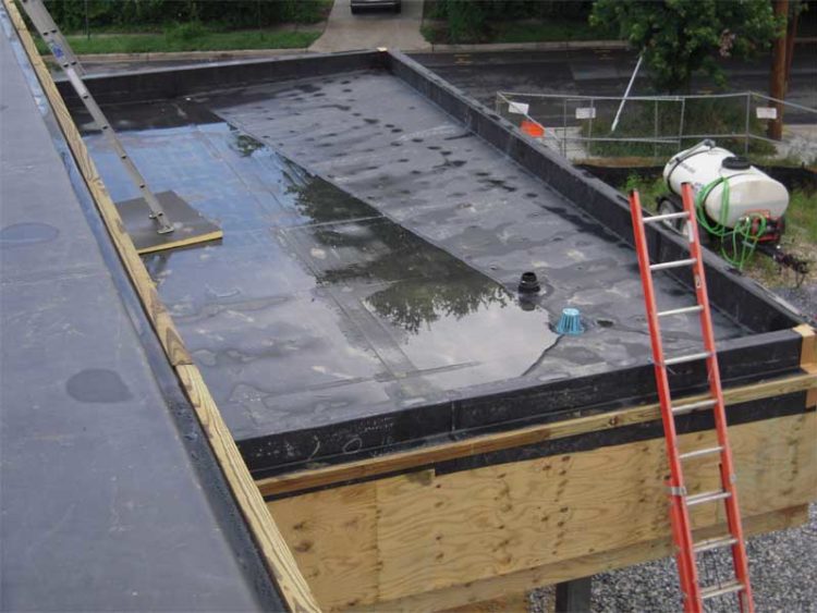 What is the minimum slope for water drainage?