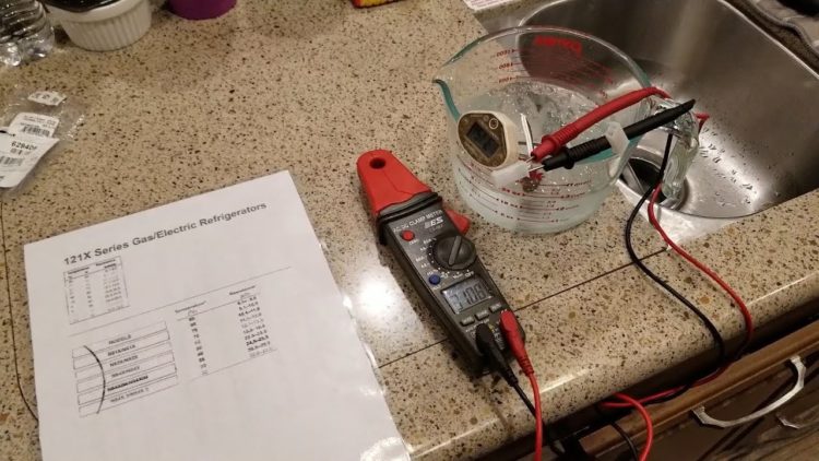 Where is the thermistor on a Norcold RV refrigerator?