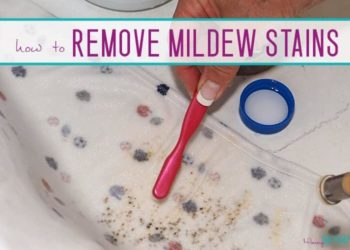 How do you get mildew out of fabric awnings?