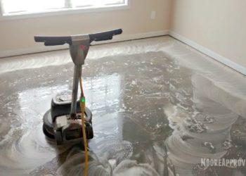 how to clean concrete floor after drywall