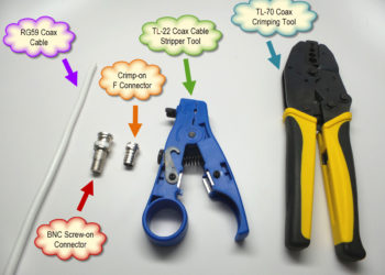 how to attach f connector to coaxial cable