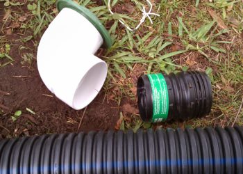 How do you attach corrugated pipe to PVC pipe?