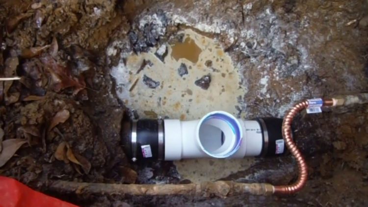 connecting pvc to cast iron underground