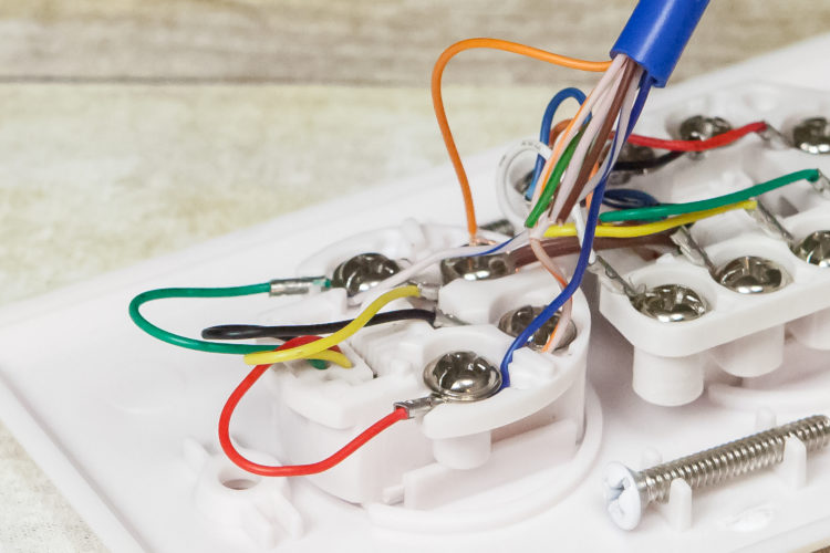 how to wire a telephone jack colors