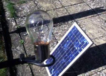 Can you get solar power from a light bulb?