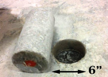 How long does it take to core drill a 4 hole in concrete?