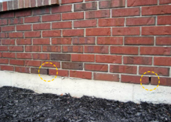 Is it OK to cover weep holes?