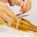 cutting glass bottles with string