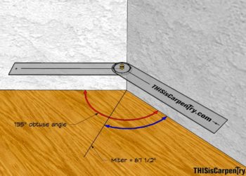 How do you cut outside 135 degrees crown molding?