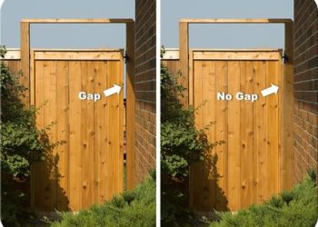 How do you fix a gap in a fence gate?