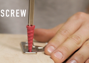 how to cover screw holes in metal