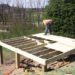 timber shed base on slope