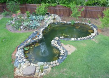 how to place rocks around a pond