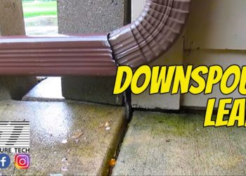 leaking downspout elbow