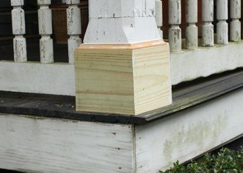 How do you replace a porch pillar?