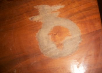 how to fix wood table damaged by heat