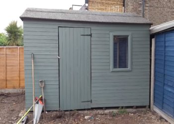 How much gap should be around a shed door?