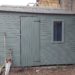 How much gap should be around a shed door?