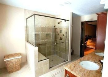 built in shower bench dimensions