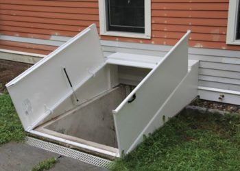 How do you install an exterior basement door?
