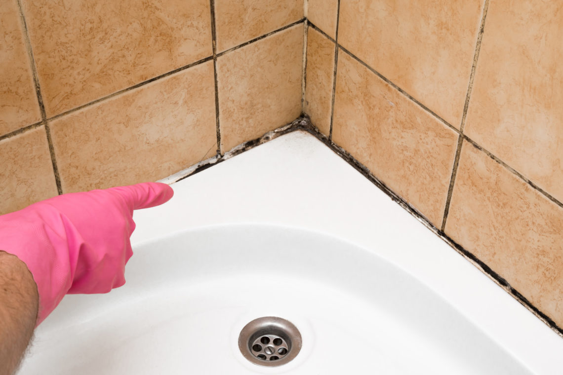 How do you get mildew out of grout?