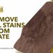 how to clean oil stains from slate
