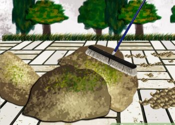 how to get moss off landscape rocks