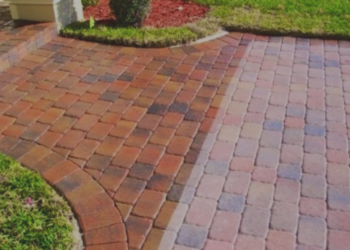 cleaning red brick pavers