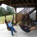 hang hammock under deck