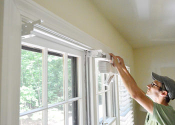 hanging blinds on molding