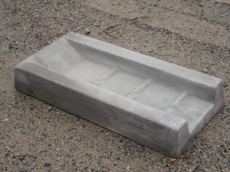 What is a gutter splash block?