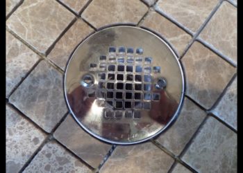 tile shower drain install