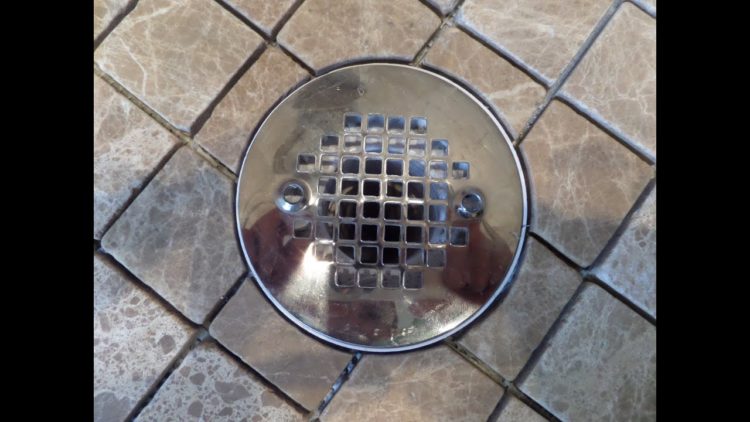tile shower drain install