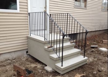 how to install precast concrete steps