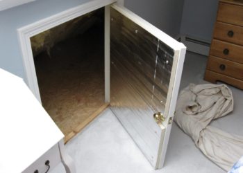 how to insulate attic access door