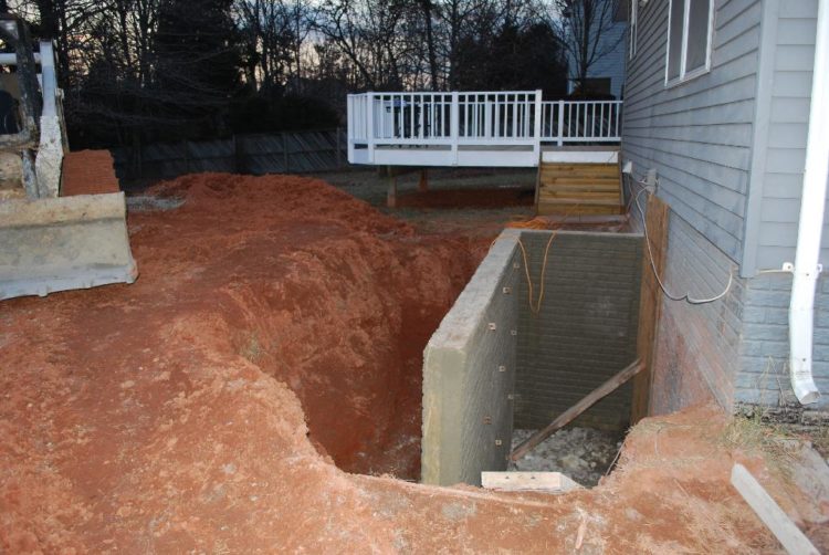 basement walkout stair drainage