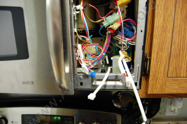 Where is the fuse on a GE microwave?
