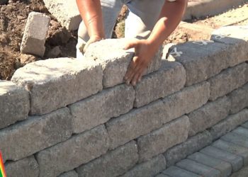 How do you install pavestone walls?