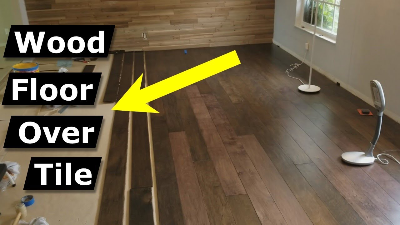 How do you lay carpet over tile?